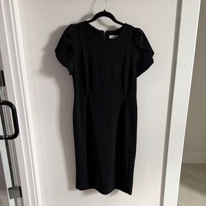 Black Sparkle Short Sleeve Sheath Dress - Unknown Brand